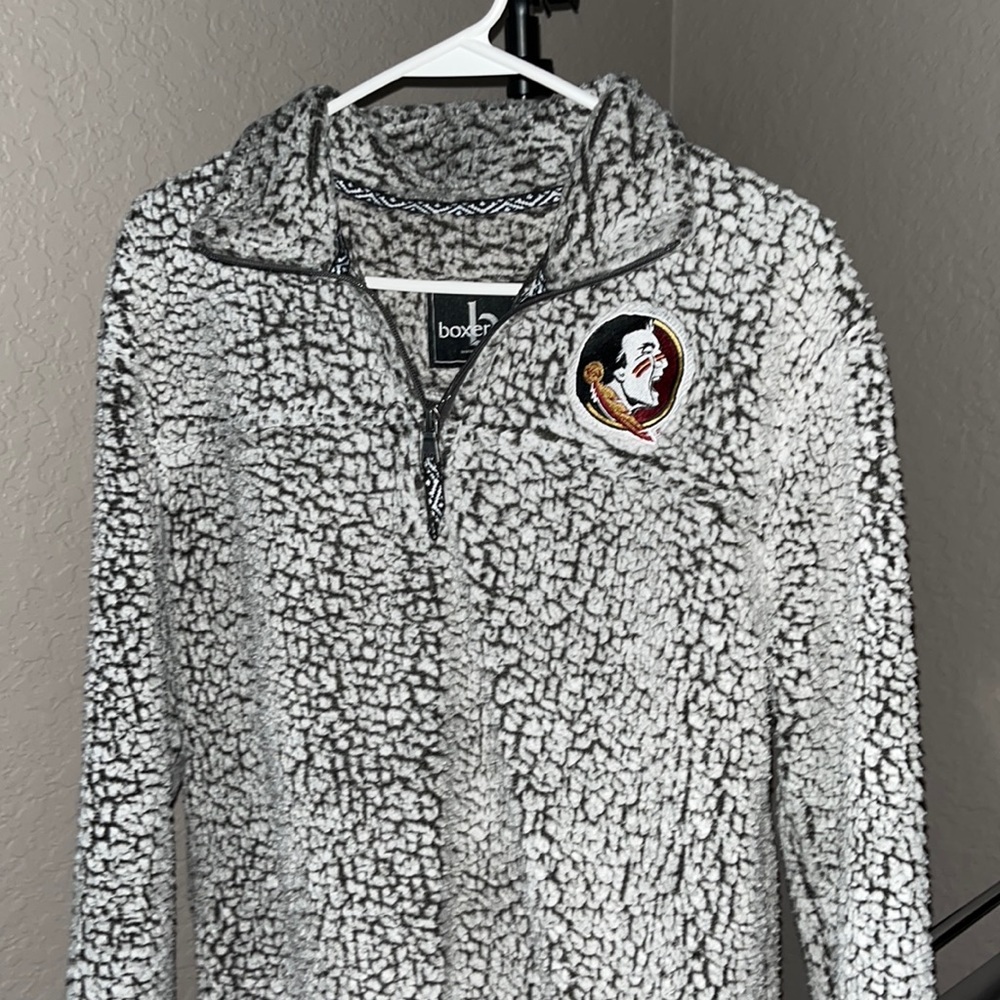FSU Sherpa quarter zip up sweater pullover